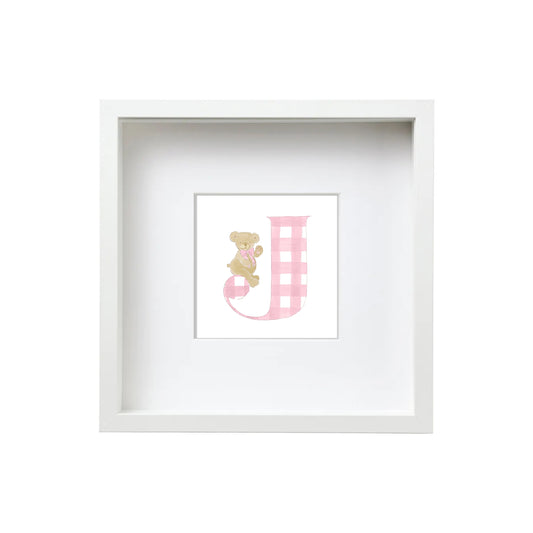 Pink Gingham Letter