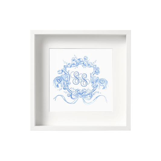 Blue Custom Watercolour Crest