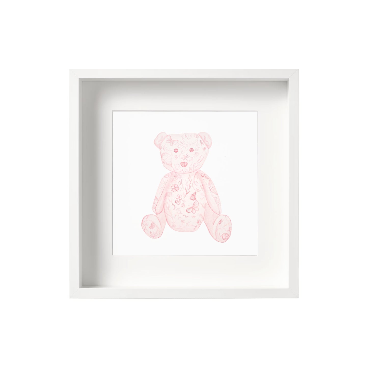 Pink Toile Teddy Bear