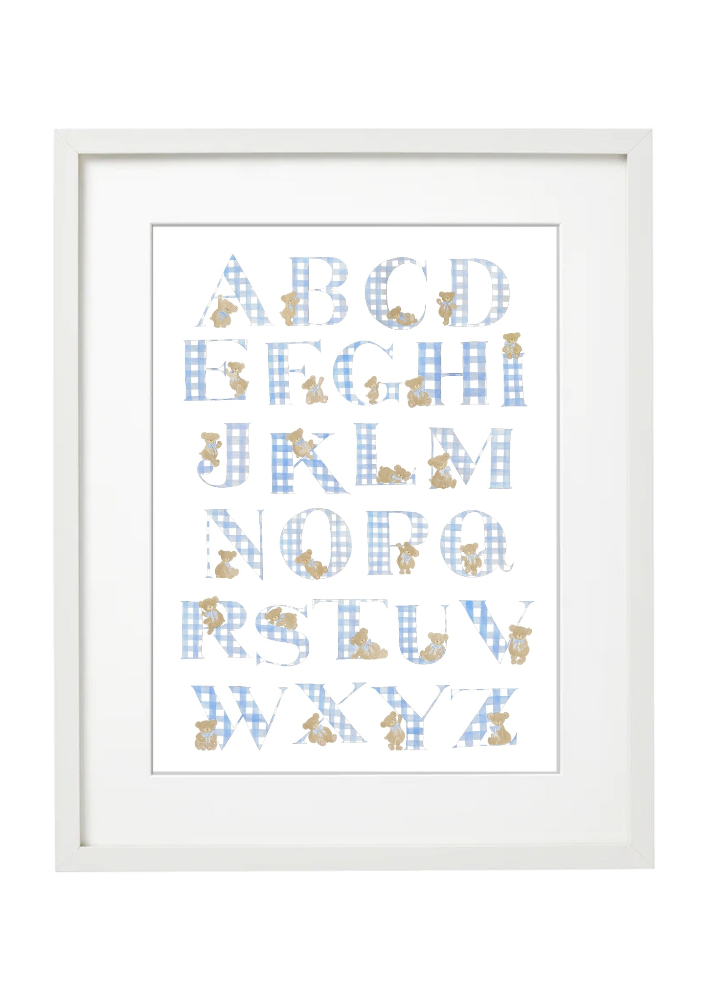 Blue Gingham Letter