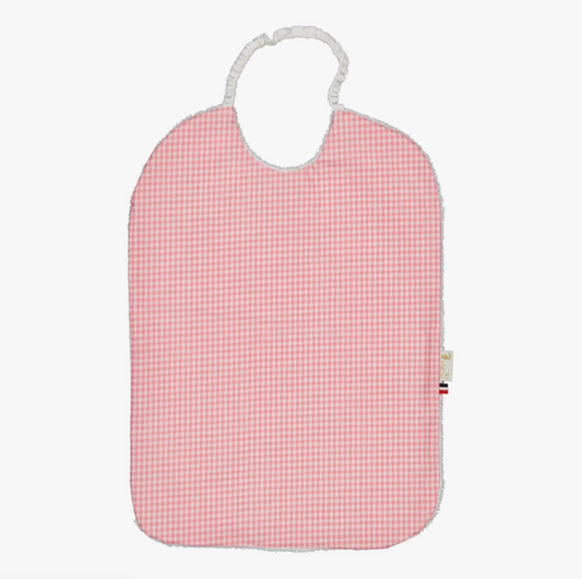 Waterproof Elastic Bib - Pink Gingham