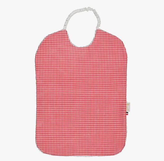 Waterproof Elastic Bib - Red Gingham