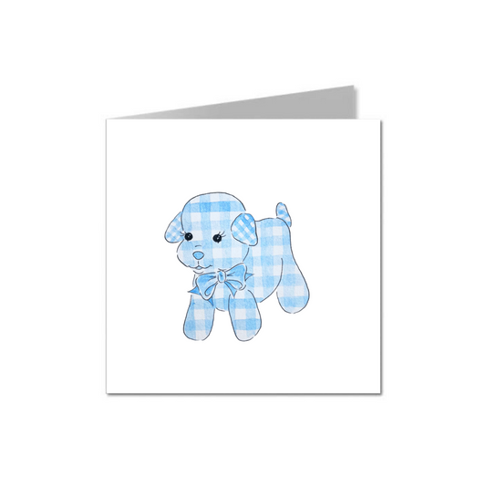 Puppy Gingham Card