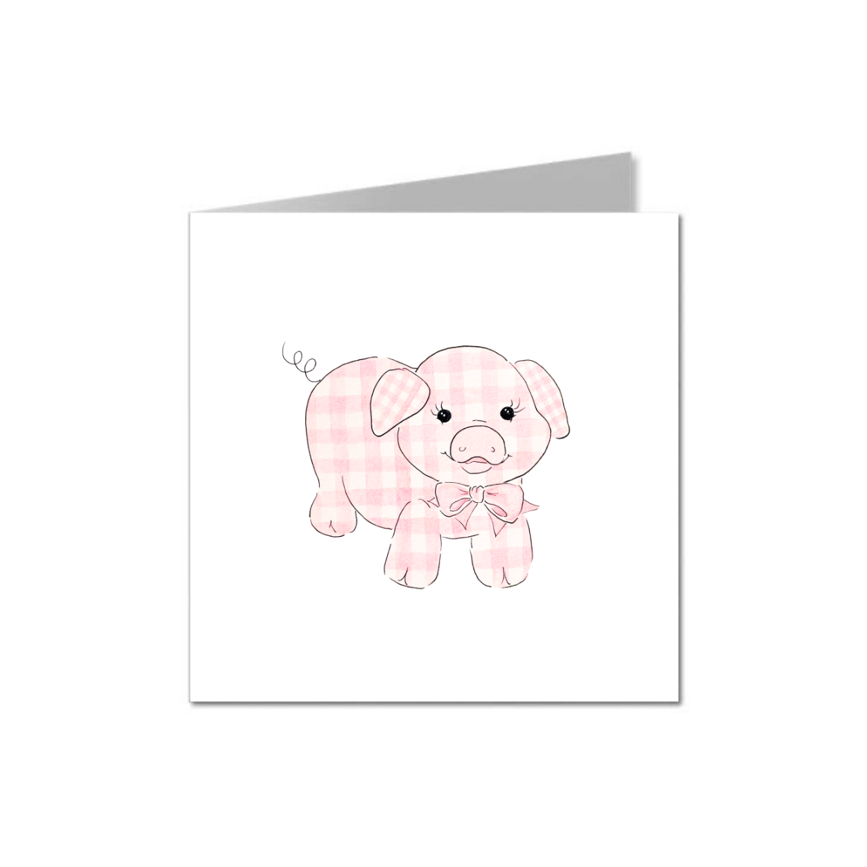 Piglet Gingham Card