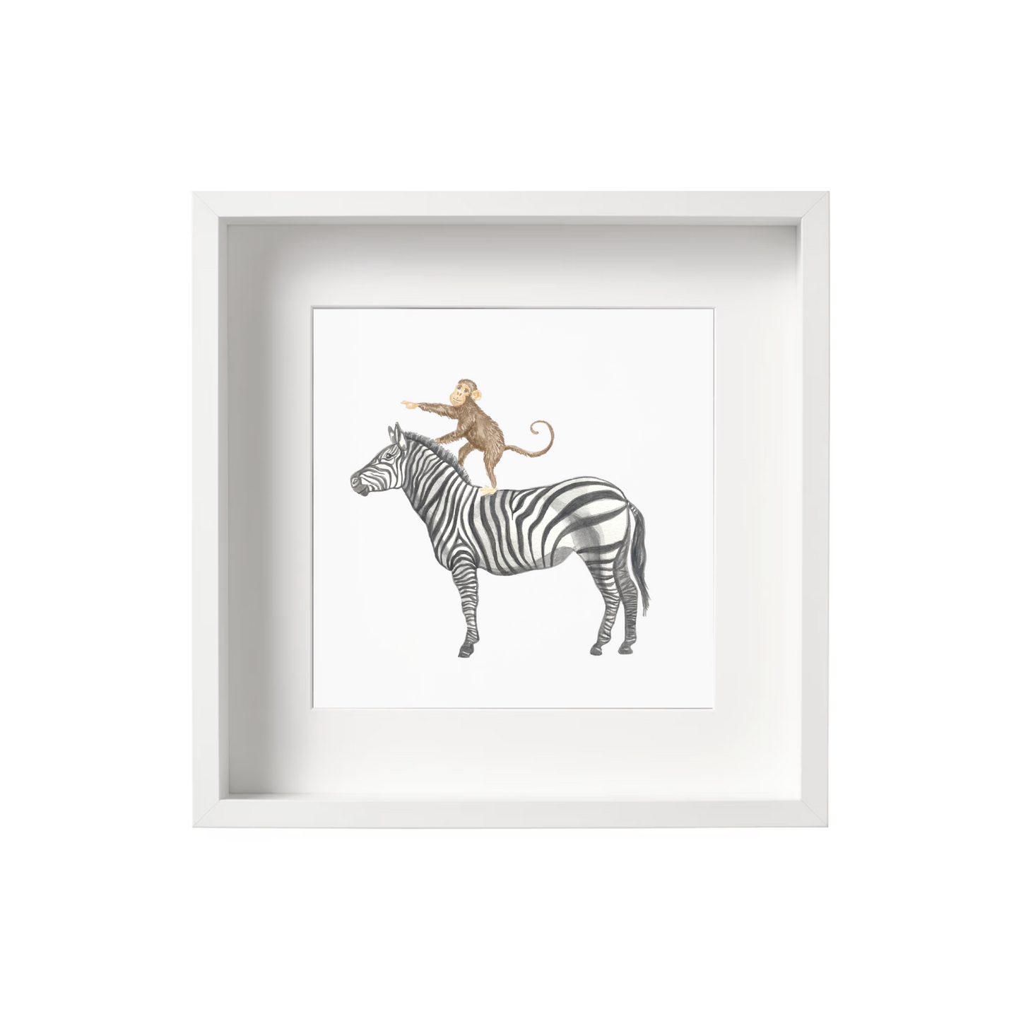 Safari Print - Zebra & Monkey