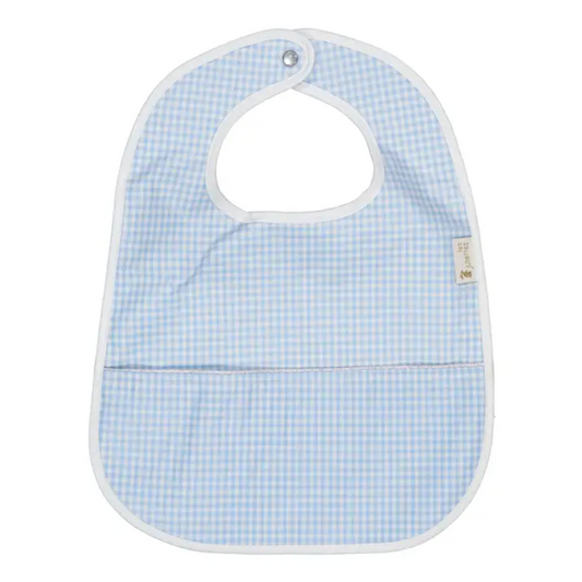 Waterproof Bib - Blue Gingham