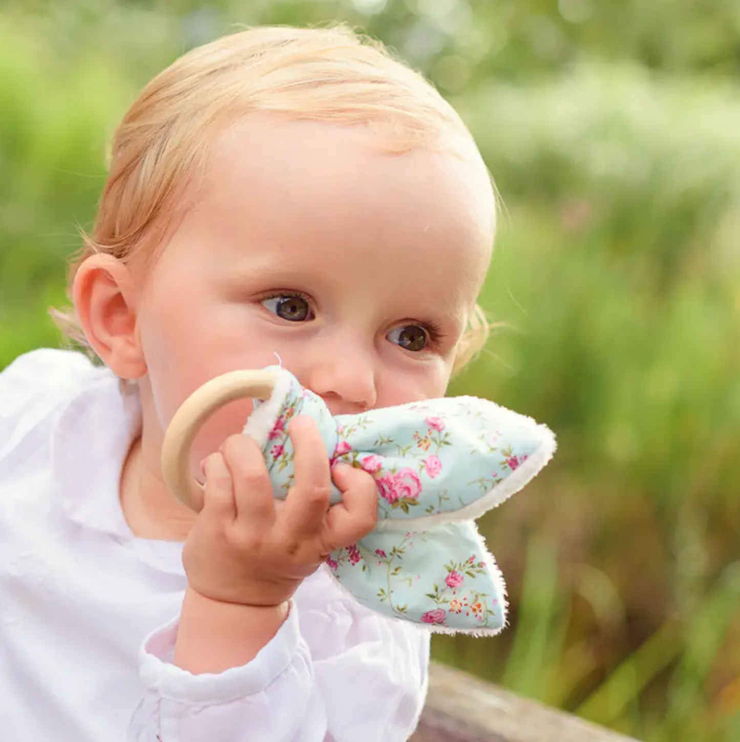Bib & Teething Ring Set - Cherries