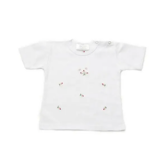 Embroidered Rosebud Tee