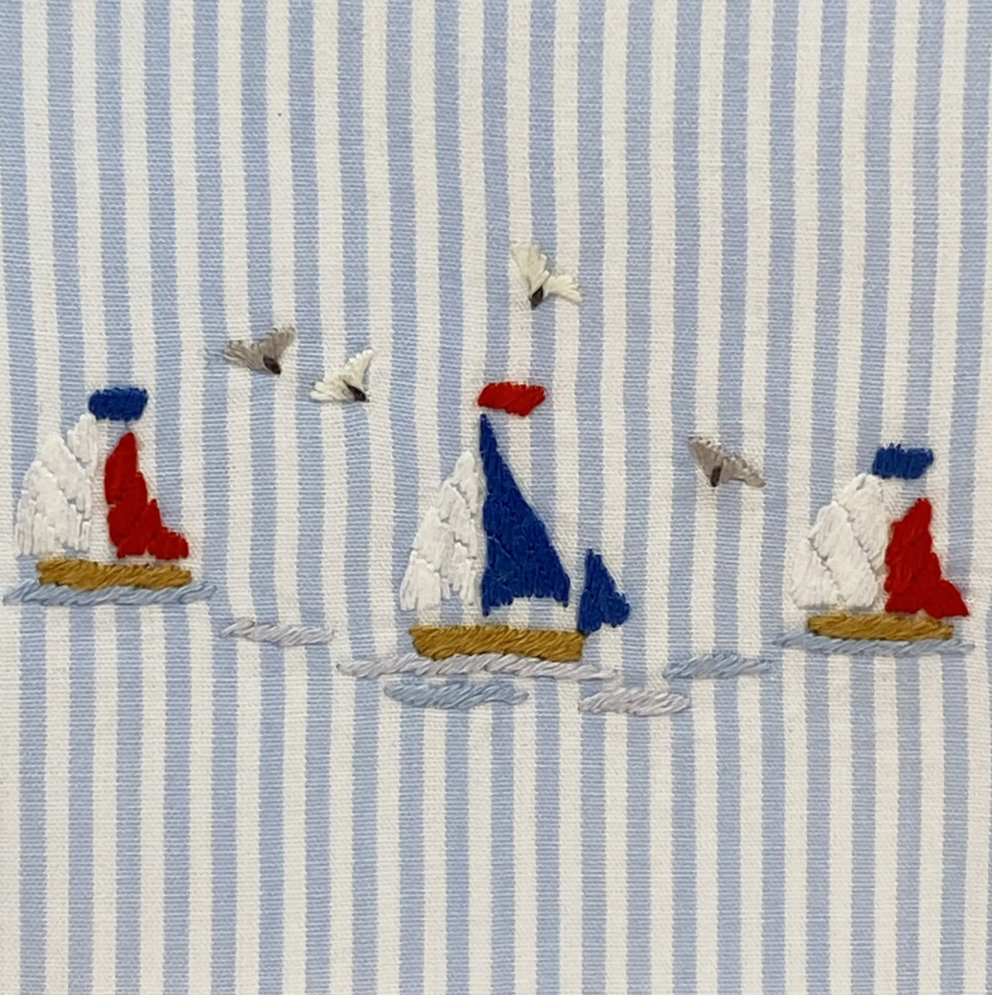 Tissue Box Cover - Sail Boats