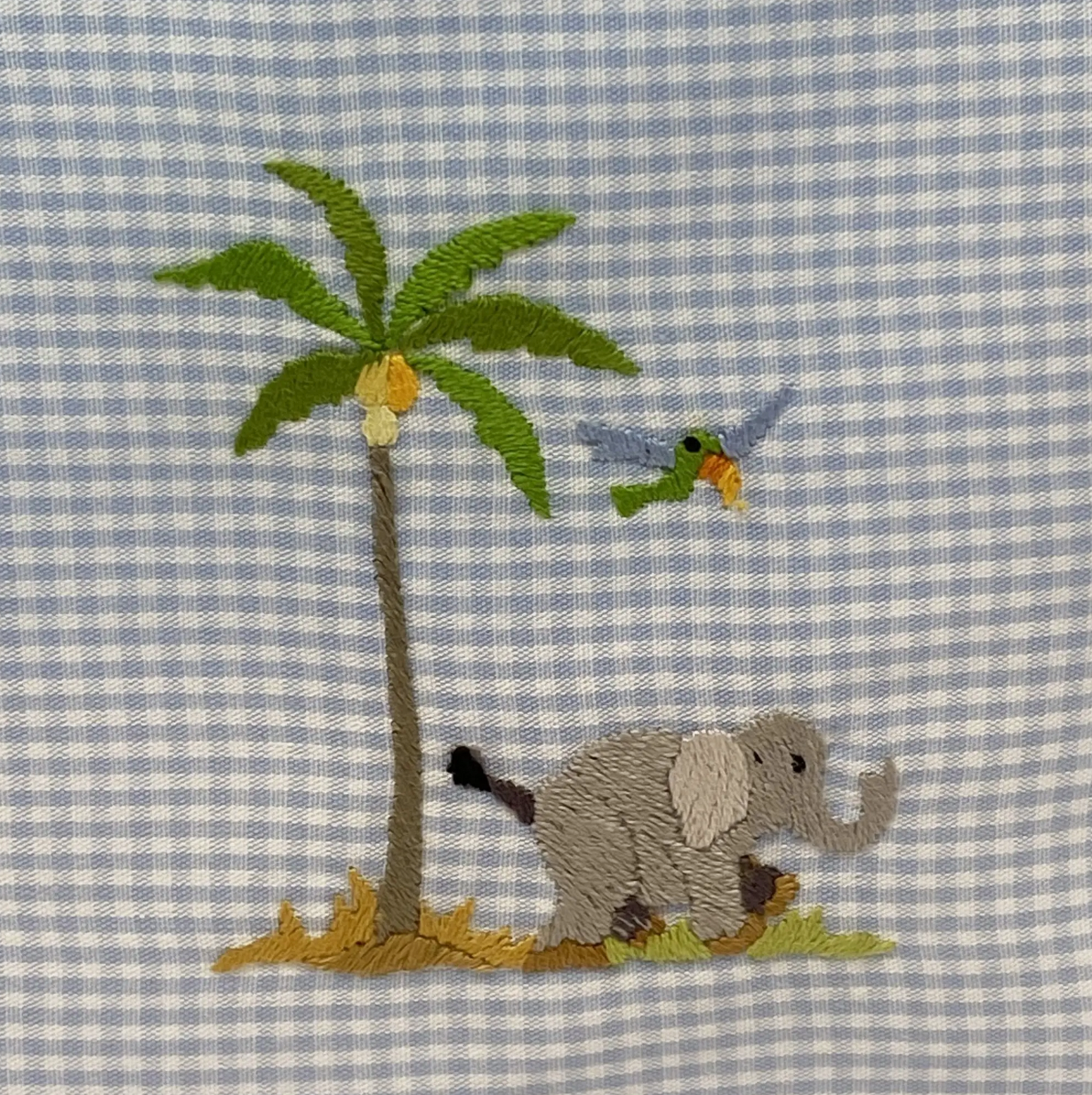 Tissue Box Cover - Blue/Elephant