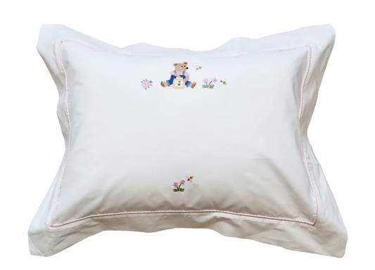 Baby Pillowcase Teddy Bear - Pink