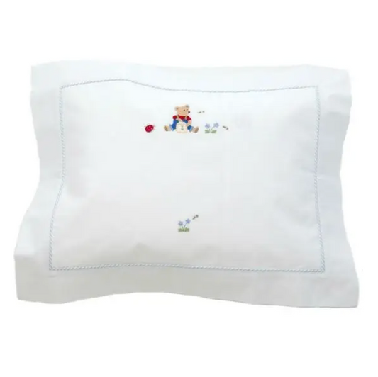 Baby Pillowcase Teddy Bear - Blue