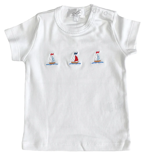 Embroidered Sail Boat Tee