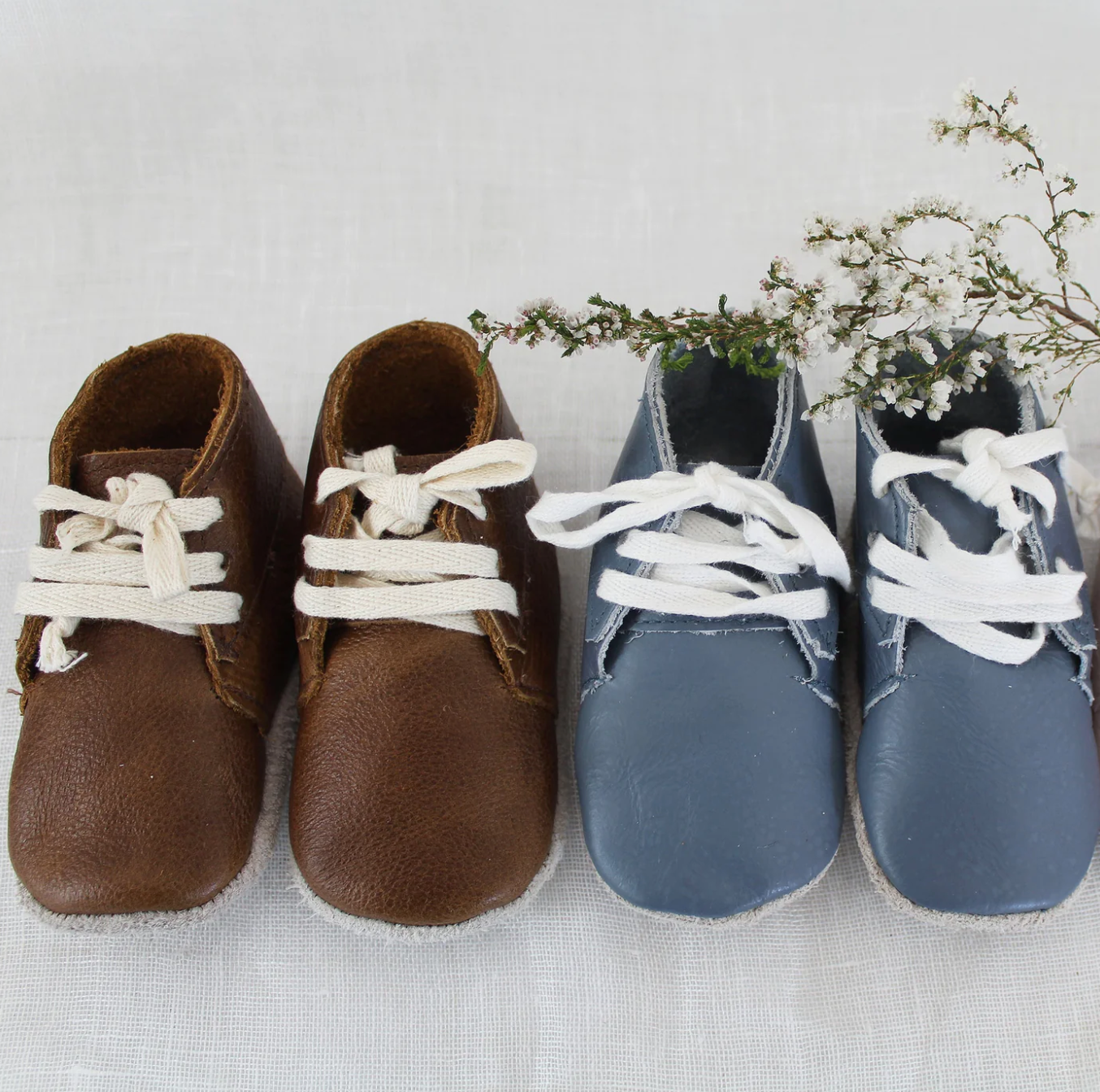 Soft Sole Baby Leather Shoes - Brown