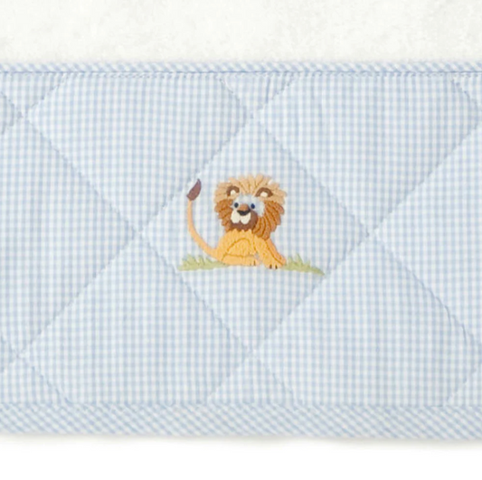 Terry Cloth Bib - Safari Blue Lion