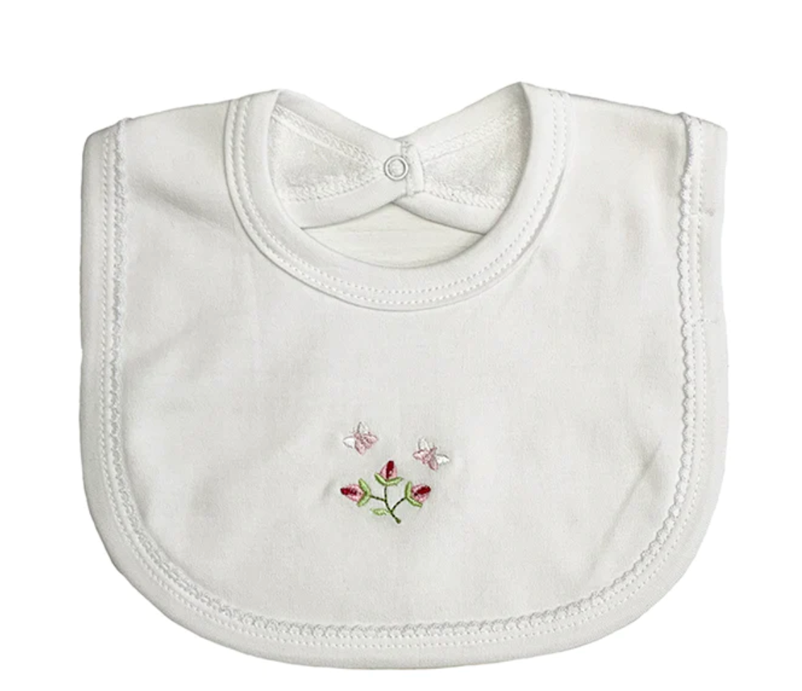 Pima Cotton Bib - Rosebuds