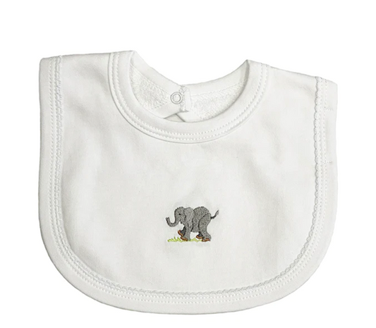 Pima Cotton Bib - Elephant