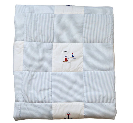 Crib Quilt - Sail Boats