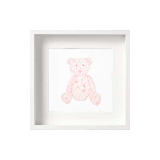 Pink Toile Teddy Bear