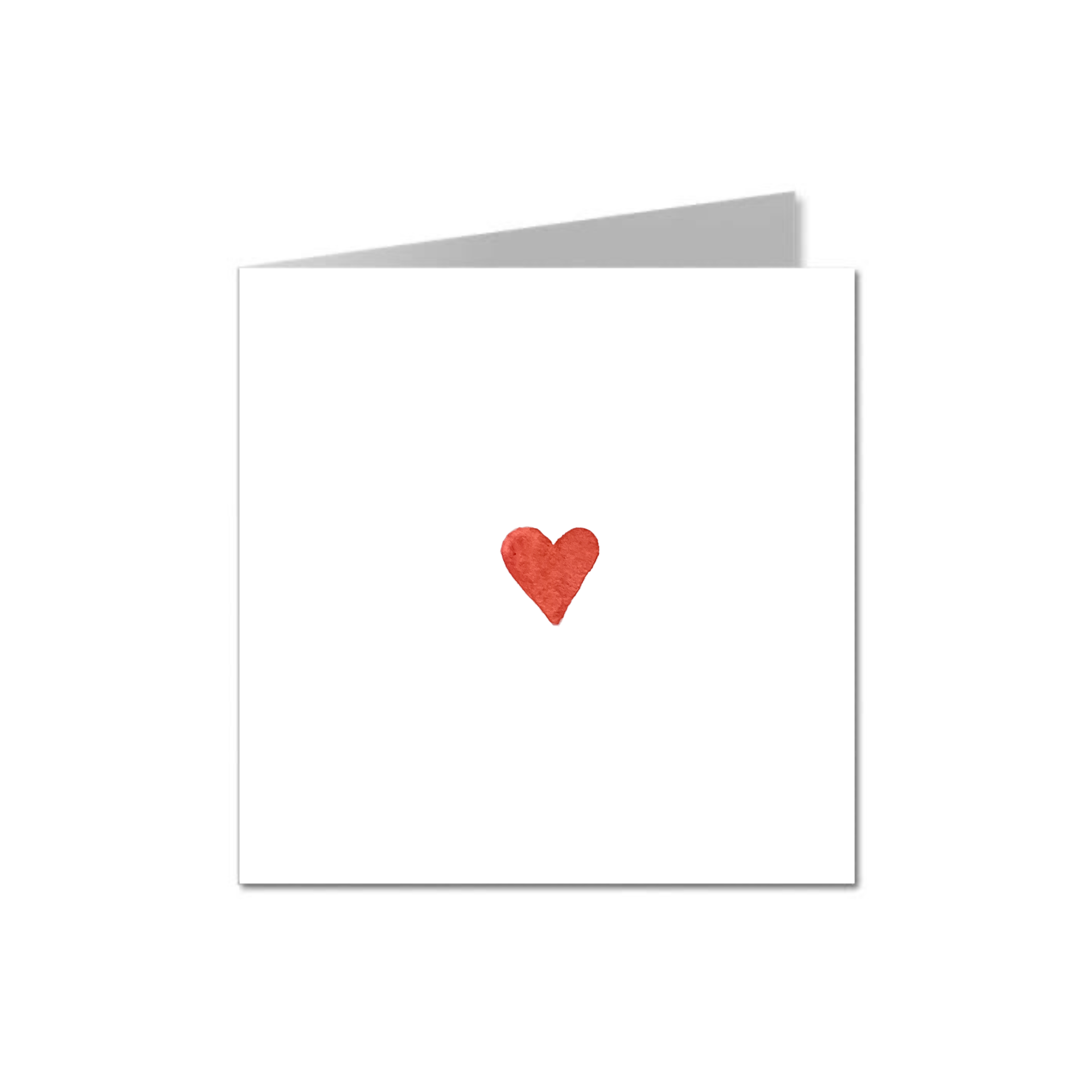 Red Heart Note Card Red Heart Card – Waterbaby Atelier