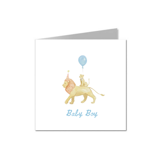 Baby Boy Lion Card