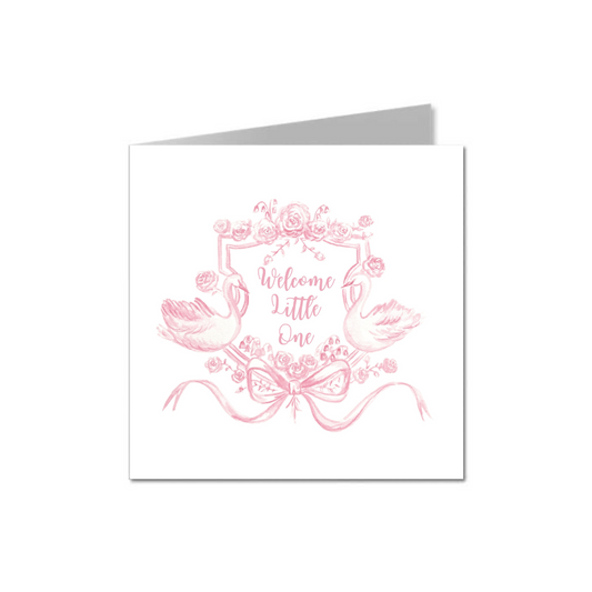 Welcome Little One Card - Pink