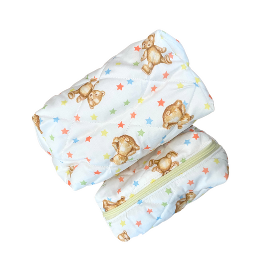 Quilted Toiletry Bags - Multi Bears