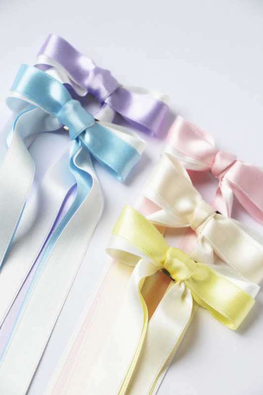 Double Pastel Satin Bow