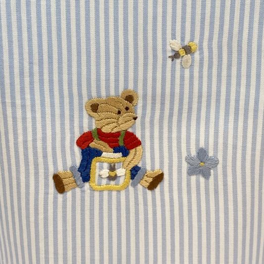 Tissue Box Cover - Blue/Teddy Bear
