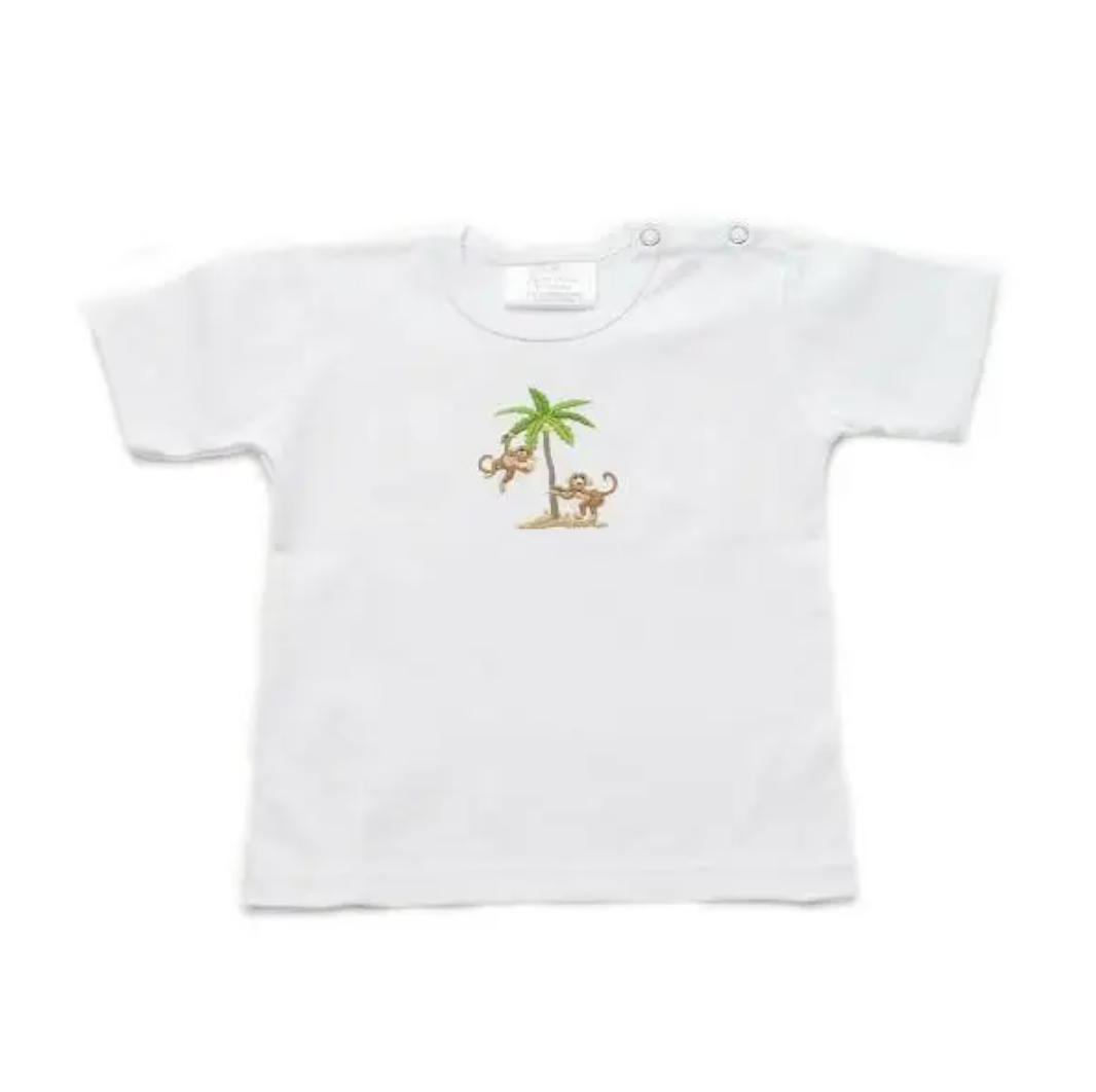 Embroidered Monkey Tee