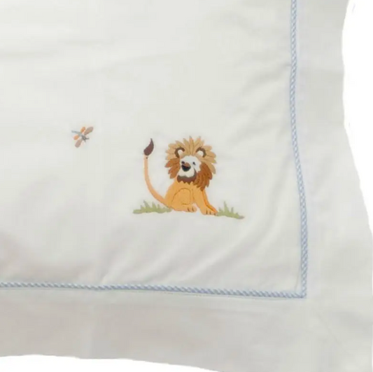 Baby Pillowcase On Safari - Blue