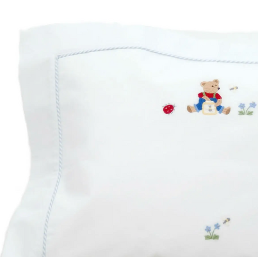 Baby Pillowcase Teddy Bear - Blue
